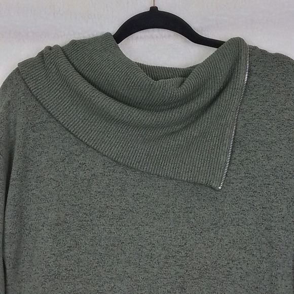 White House Black Market Petite Sweater Dress Size XS Soft‎ Turtleneck Green - Picture 3 of 11